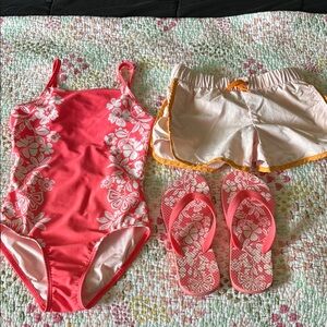 Old Navy Pink and Orange coral  Swimwear